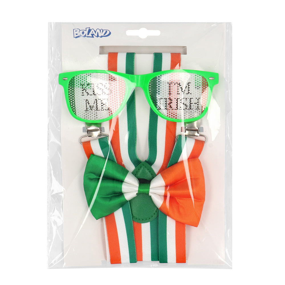 Kit Déguisement Saint Patrick 4 pièces - Lunettes & Accessoires Irlandais