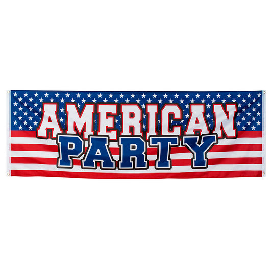 Bannière American Party - Décoration Drapeau USA Géante