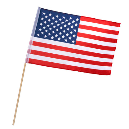 Drapeau Américain avec Bâton - Accessoire Patriotique USA