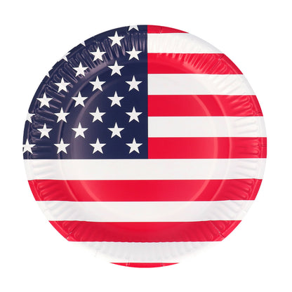 Assiettes USA Drapeau Américain - Décoration Fête Patriotique