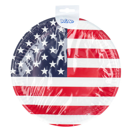 Assiettes USA Drapeau Américain - Décoration Fête Patriotique