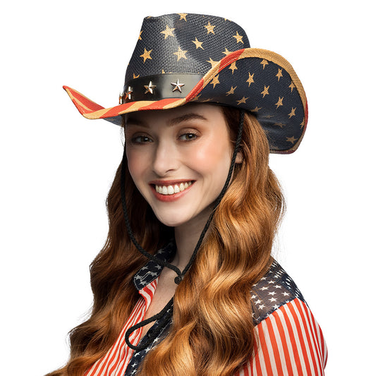 Chapeau Cowboy Étoiles et Rayures USA - Accessoire Déguisement
