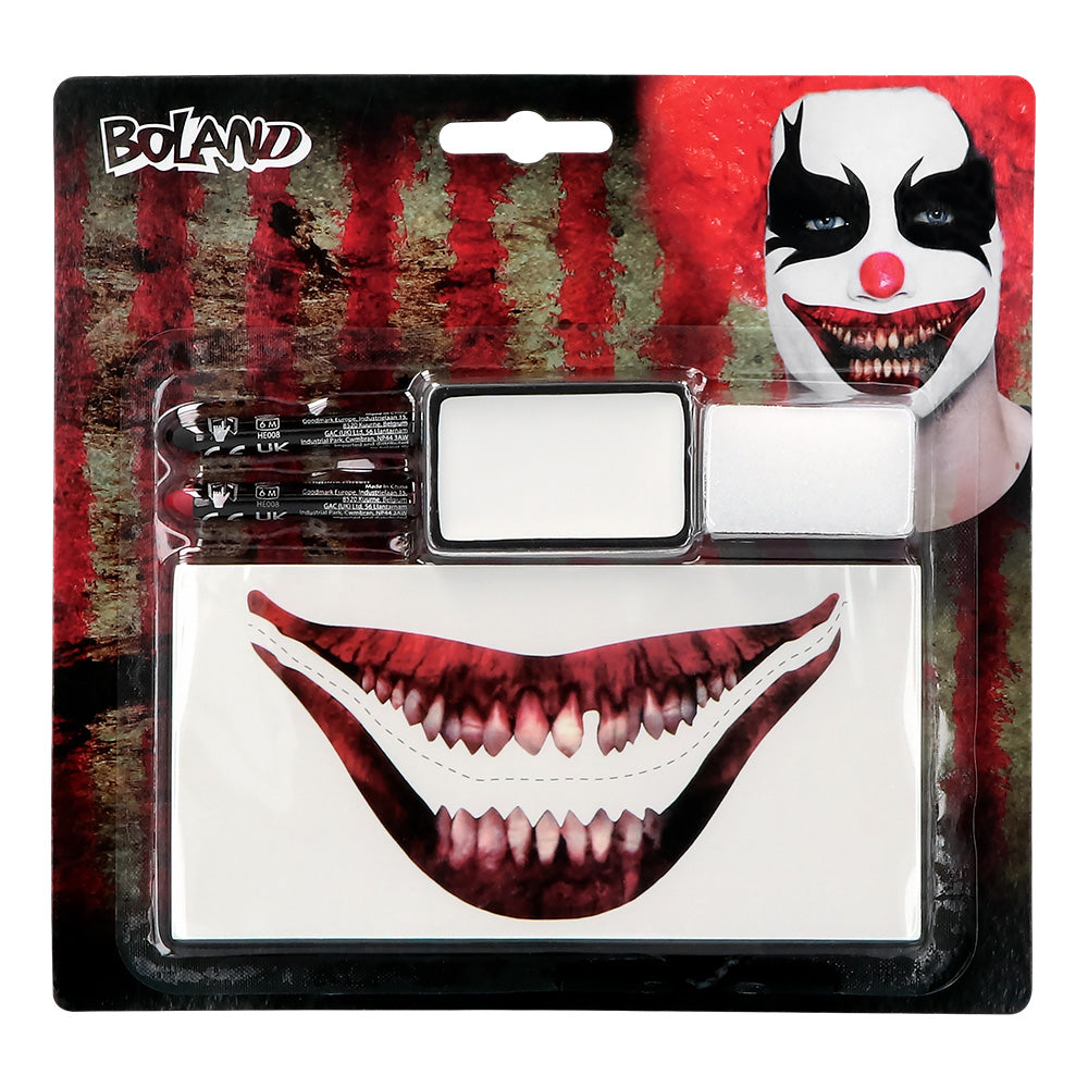 Kit Maquillage Clown Terrifiant - Sourire Sanglant Horror