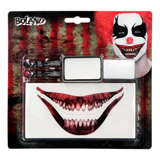 Kit Maquillage Clown Terrifiant - Sourire Sanglant Horror