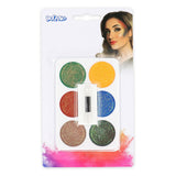 Palette Maquillage Paillettes 6 Couleurs - Fard Yeux Glitter