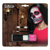 Maquillage UV Skull Fluo - Crâne Néon pour Halloween