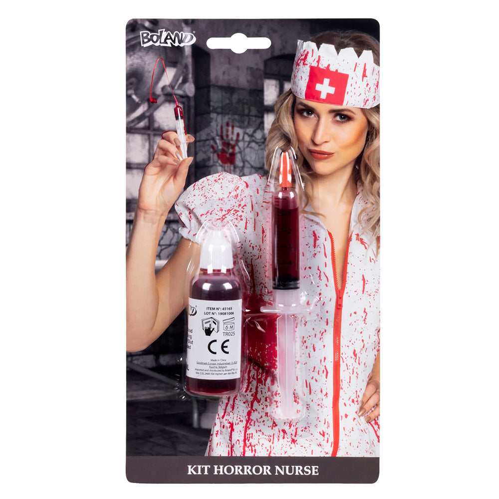 Kit Déguisement Infirmière Zombie Horror - Sang Fakx et Accessoires
