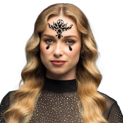 Bijou Facial Strass Couronne - Maquillage de Fête Femme