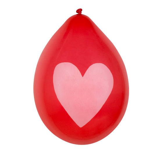 Ballons cœur Love - Lot de 4 ballons de fête avec motifs