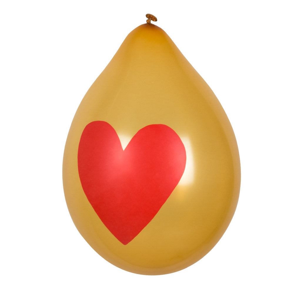 Ballons cœur Love - Lot de 4 ballons de fête avec motifs