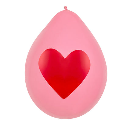 Ballons cœur Love - Lot de 4 ballons de fête avec motifs