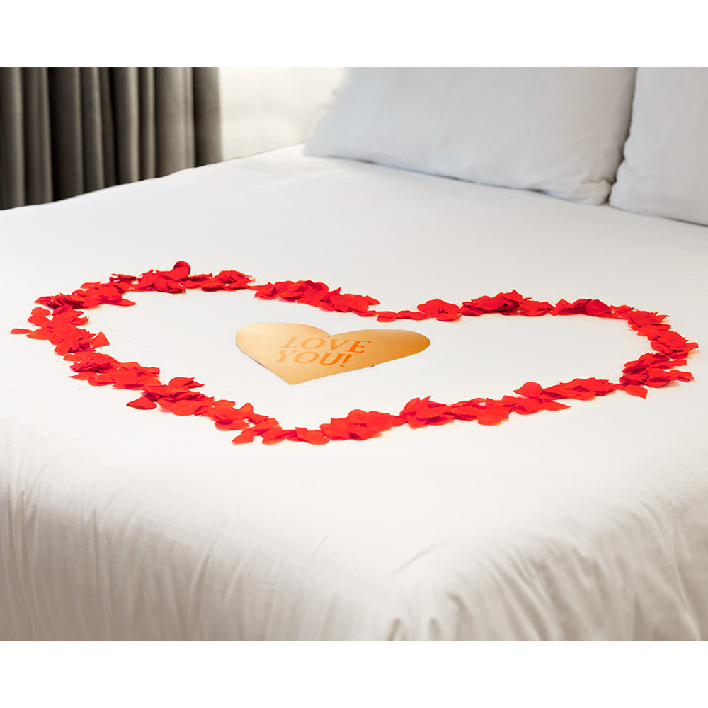 Pétales de Rose Rouges Romantiques - Décoration Saint-Valentin