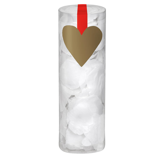 Bouteille à glaçons cœur doré - Accessoire fête avec ruban rouge