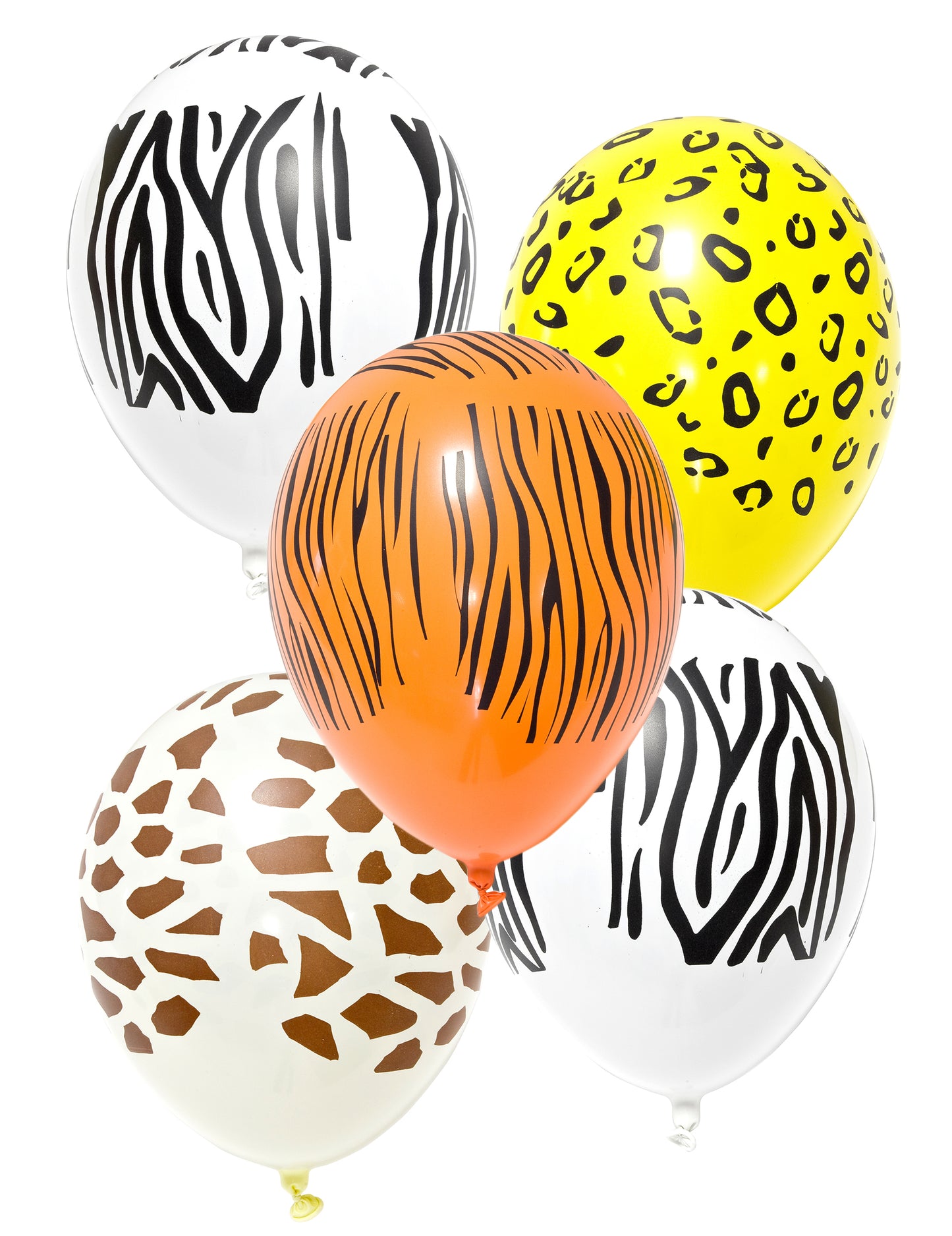 5 Ballons en latex imprimé safari 29 cm