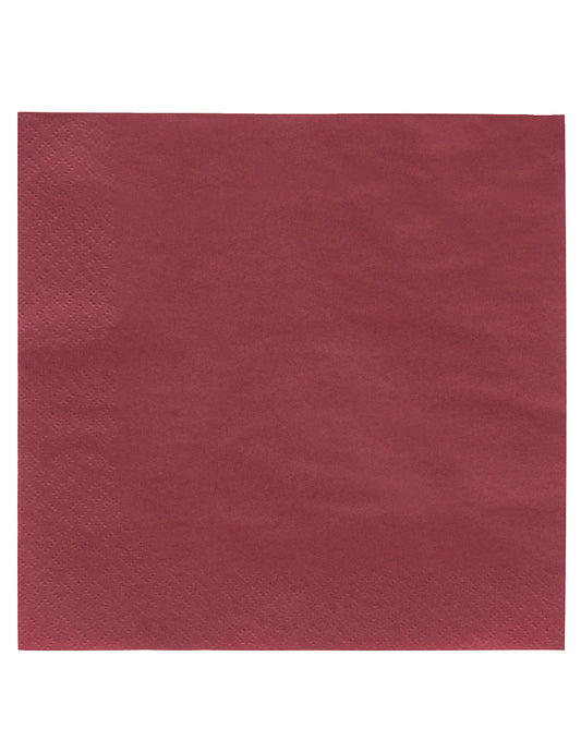 50 Serviettes bordeaux 38 x 38 cm