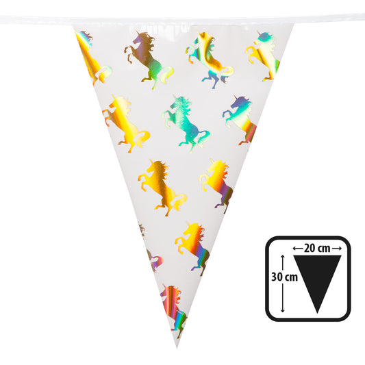 Guirlande Licornes Arc-en-ciel 4M - Fanions Multicolores Fête