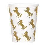 Gobelets Licorne Dorée - 8 Verres Réutilisables 25cl
