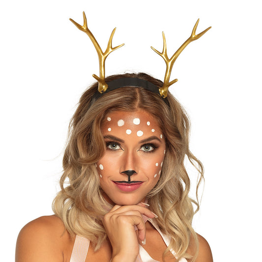 Serre-tête Cornes de Cerf Doré - Accessoire Déguisement