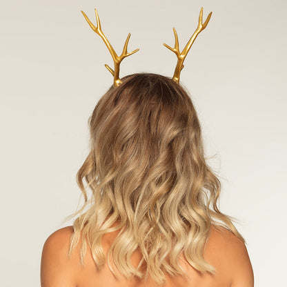 Serre-tête Cornes de Cerf Doré - Accessoire Déguisement
