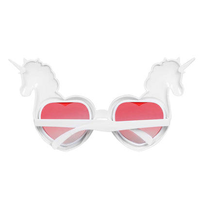 Lunettes Licorne Cœur Rose - Accessoire de Fête Magique