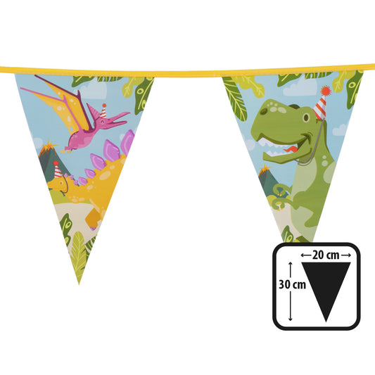 Guirlande Dinosaure Colorée - Décoration Fête Enfant 30cm