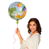 Ballon Hélium Dinosaure Multicolore pour Anniversaire Enfant