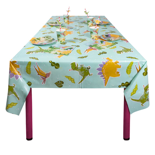 Nappe Dinosaure Motifs Colorés - Décoration Table Fête Enfant