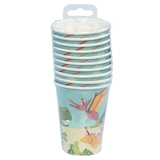 Gobelets Dinosaures Fête - 8 Verres Réutilisables Thème Dino