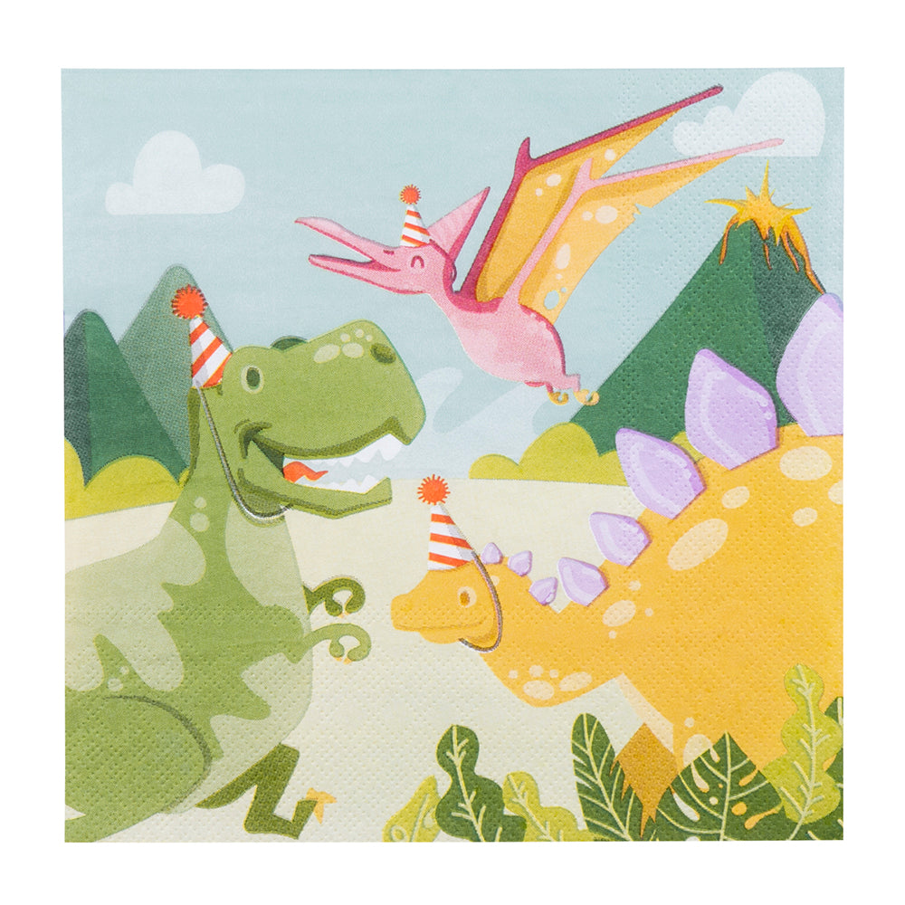 Serviettes Dinosaure Party - Décoration Anniversaire Enfant