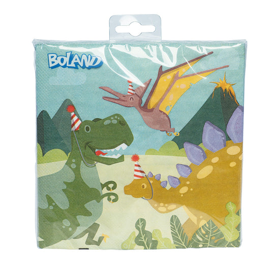 Serviettes Dinosaure Party - Décoration Anniversaire Enfant