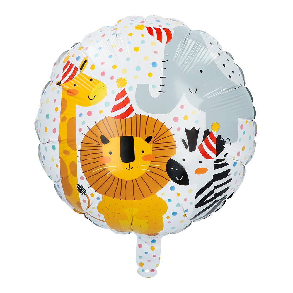Ballon Hélium Animaux Fête - Lion Zèbre Girafe Anniversaire