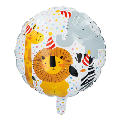 Ballon Hélium Animaux Fête - Lion Zèbre Girafe Anniversaire