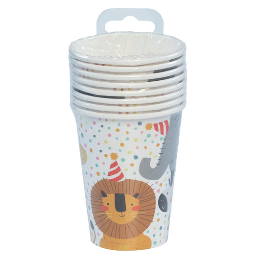 Gobelets Animaux Sauvage Anniversaire Enfant - 8 pièces