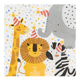 Nappe Animaux Fête Safari - Motifs Girafe Éléphant Zèbre Lion