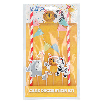 Kit Décoration Gâteau Animaux Safari - Topper Gâteau Fête