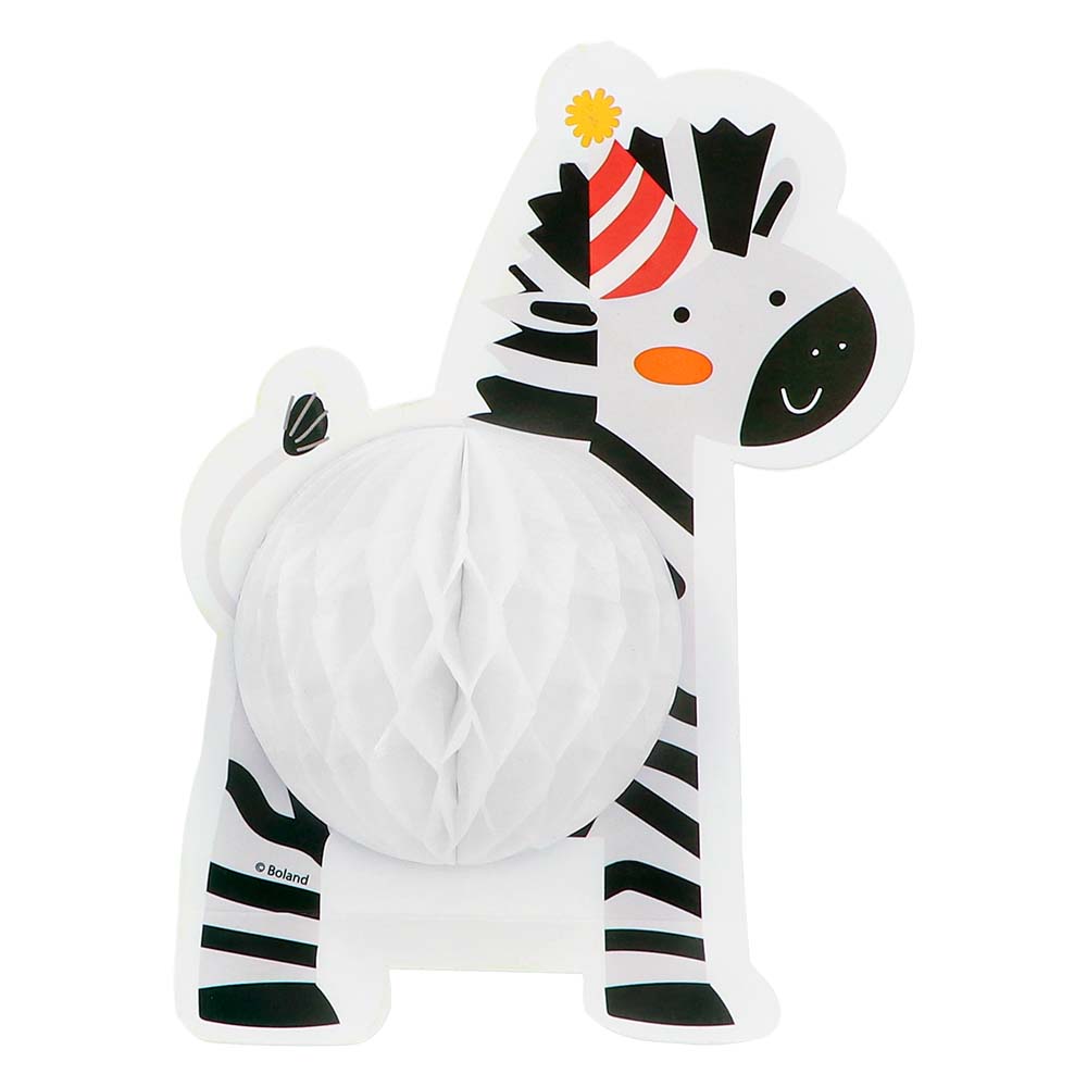 Décoration gâteau animaux de la savane avec pompons - Set de 4