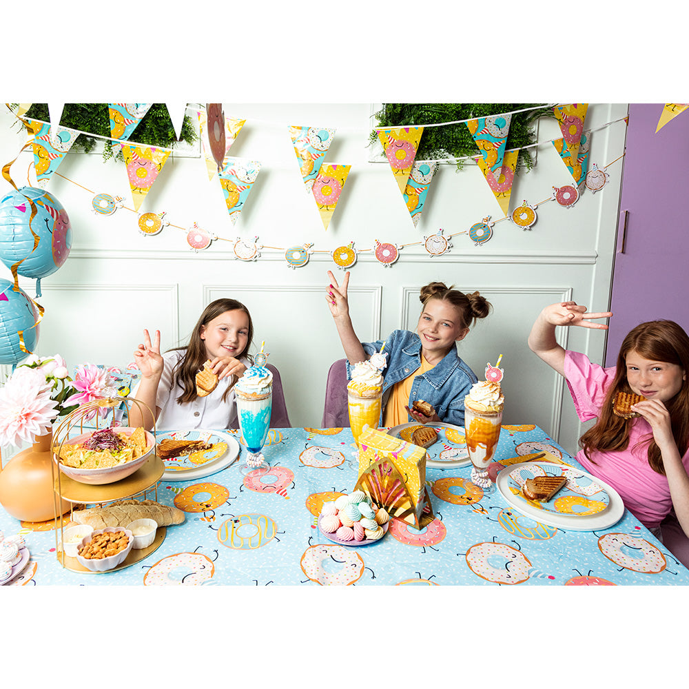 Kit Fête Donuts Souriants - Serviettes & Décorations Anniversaire