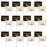 12 Piques Cupcakes Party Time - Décoration Gâteau Anniversaire