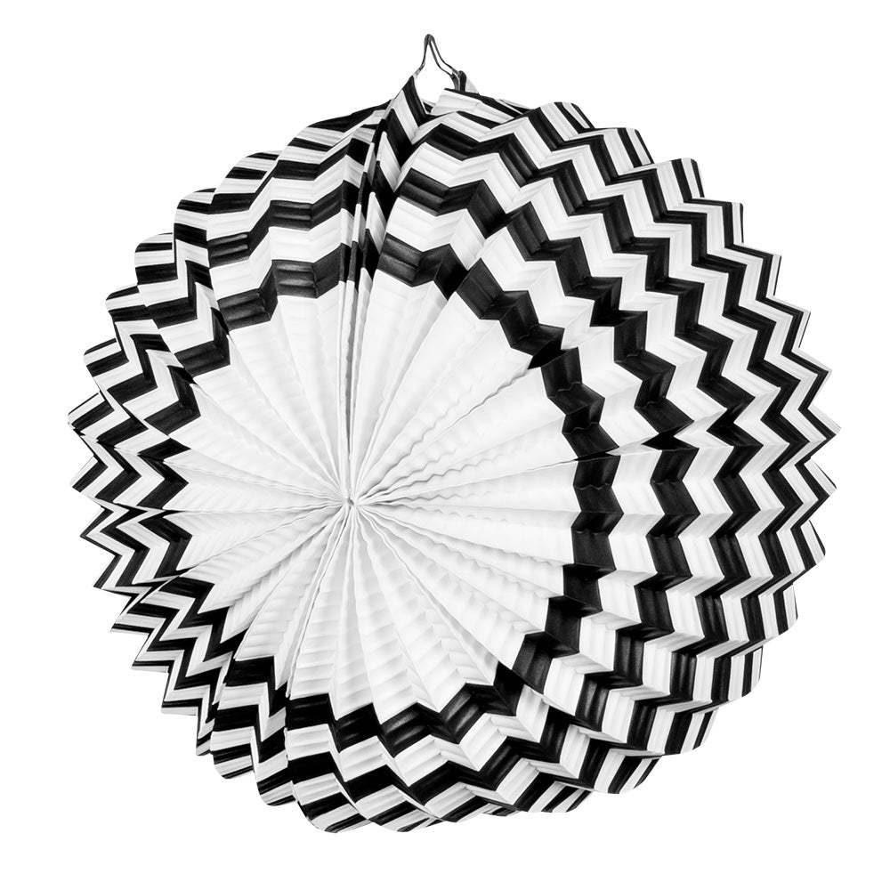 Rosaces Éventails Décoratives Noir Blanc Or - Lot de 3