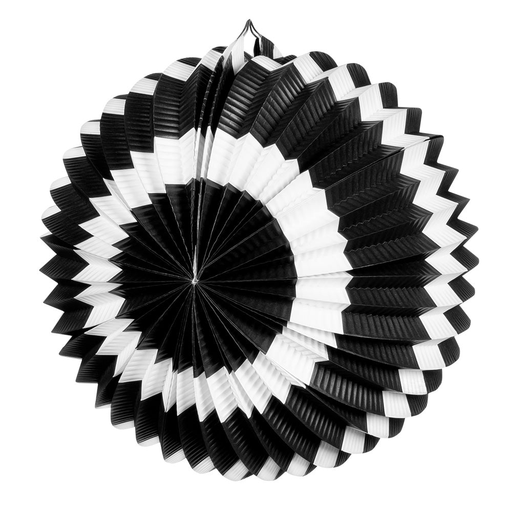 Rosaces Éventails Décoratives Noir Blanc Or - Lot de 3