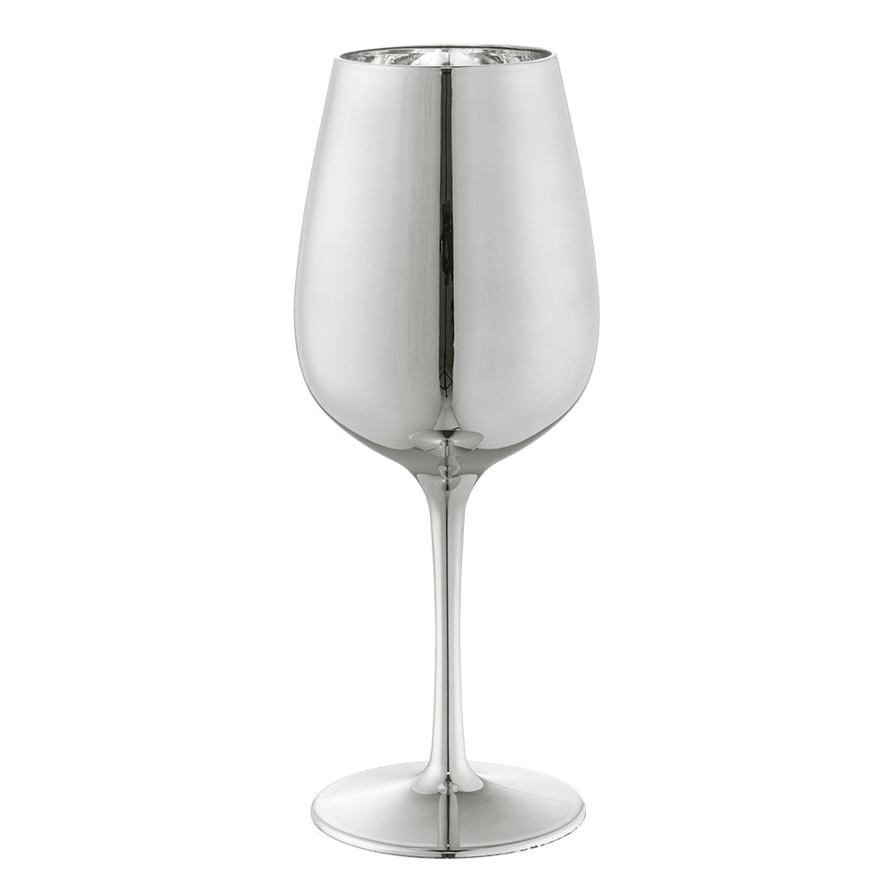 Verre à Vin Argenté Élégant - Accessoire de Fête Premium