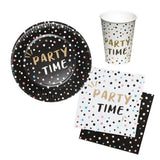 Kit Party Time - Assiettes, Gobelets et Serviettes Pois