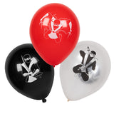 Ballons Ninja - Décoration fête thème ninja rouge noir blanc
