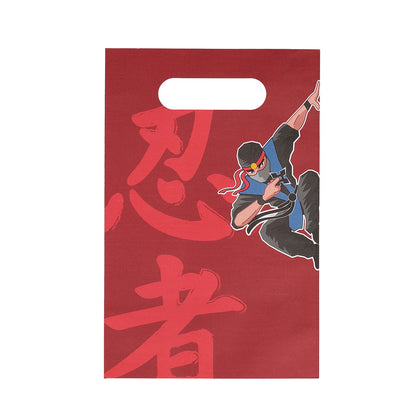 Sacs Cadeaux Ninja Rouges - Décoration Fête Thème Guerrier