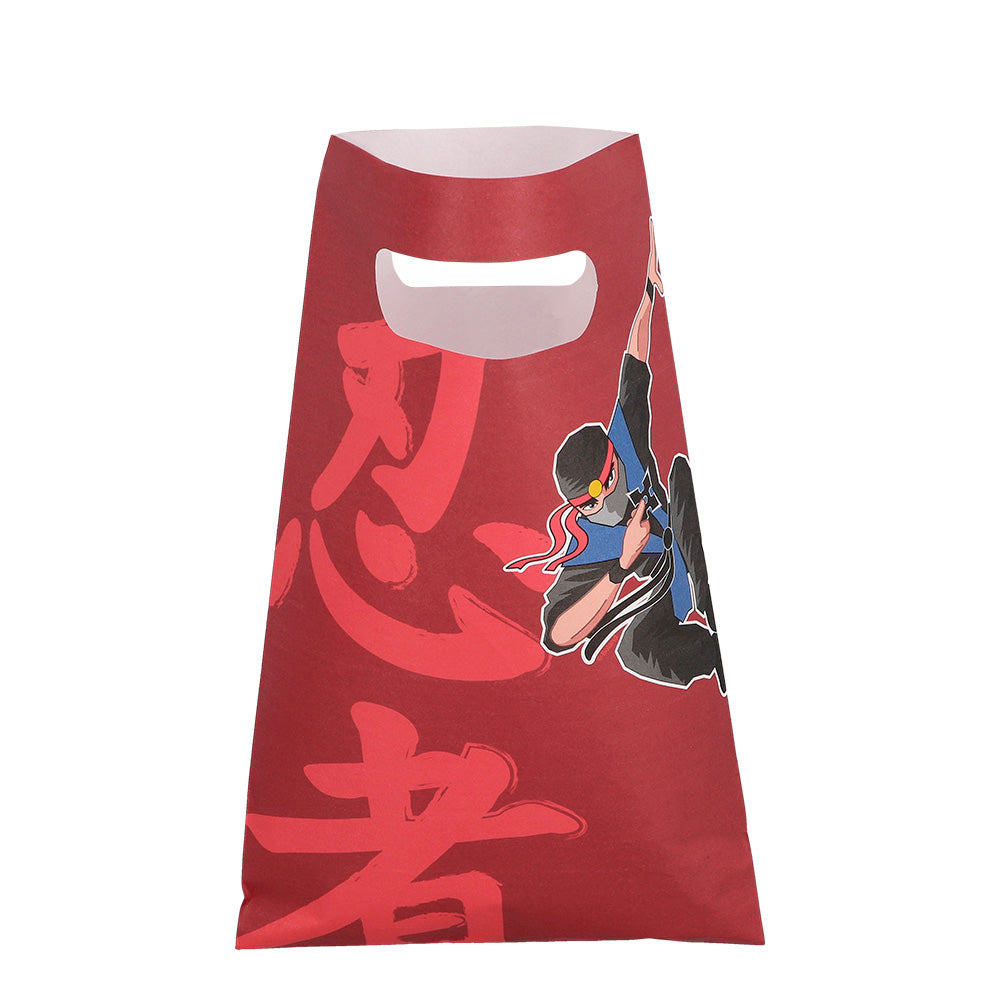 Sacs Cadeaux Ninja Rouges - Décoration Fête Thème Guerrier