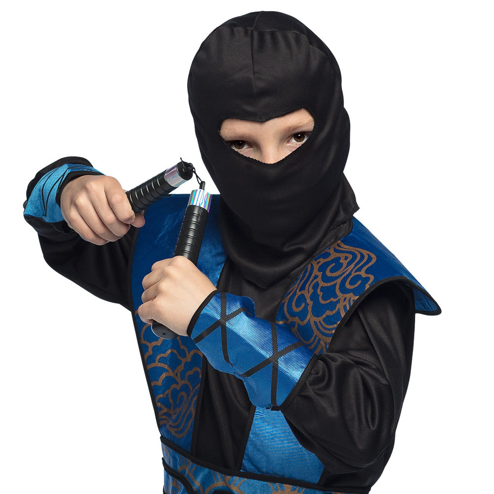 Déguisement Ninja Enfant Bleu - Costume Complet avec Accessoires