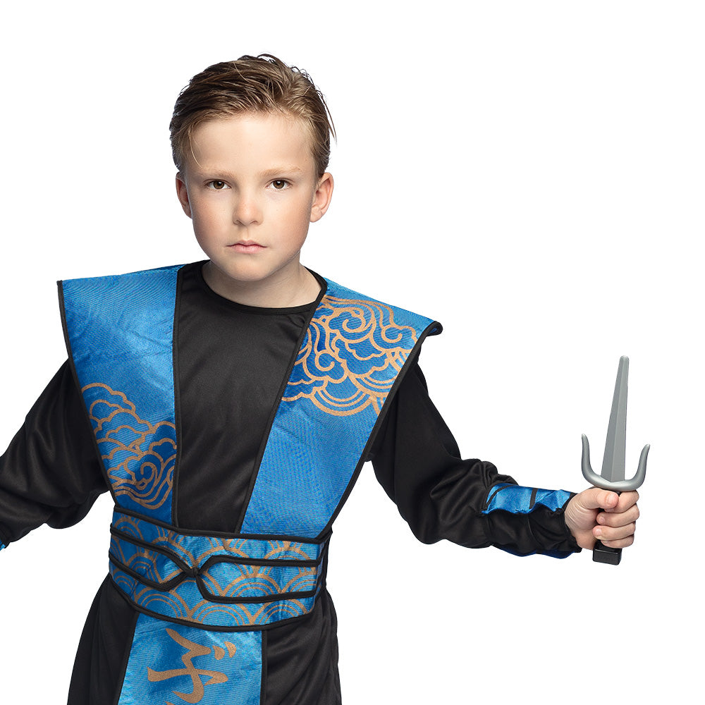 Déguisement Ninja Enfant Bleu - Costume Complet avec Accessoires
