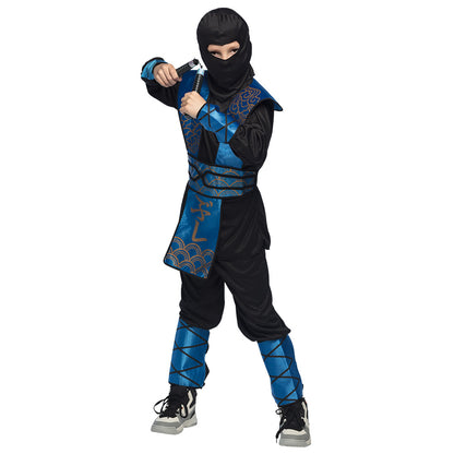 Déguisement Ninja Enfant Bleu - Costume Complet avec Accessoires