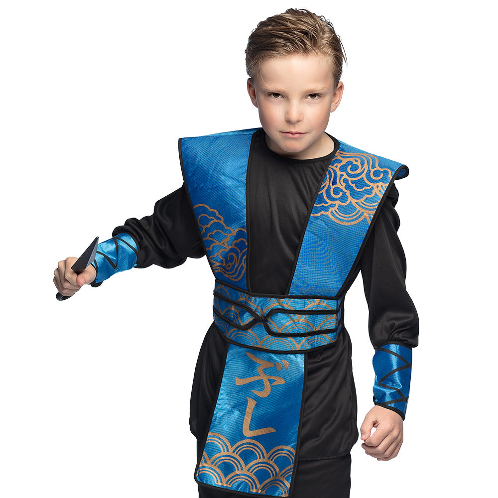 Ensemble Complet Ninja Enfant - Costume Bleu & Accessoires de Combat