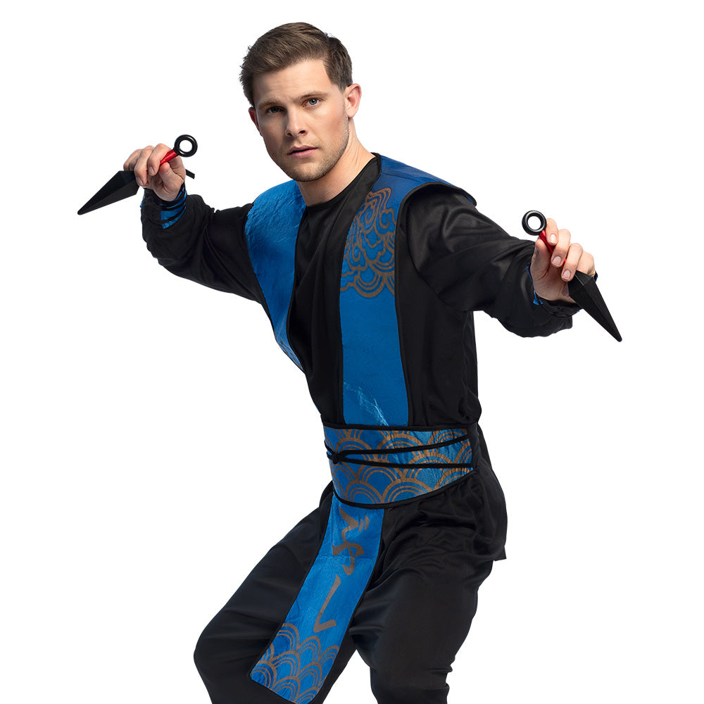 Ensemble Complet Ninja Enfant - Costume Bleu & Accessoires de Combat